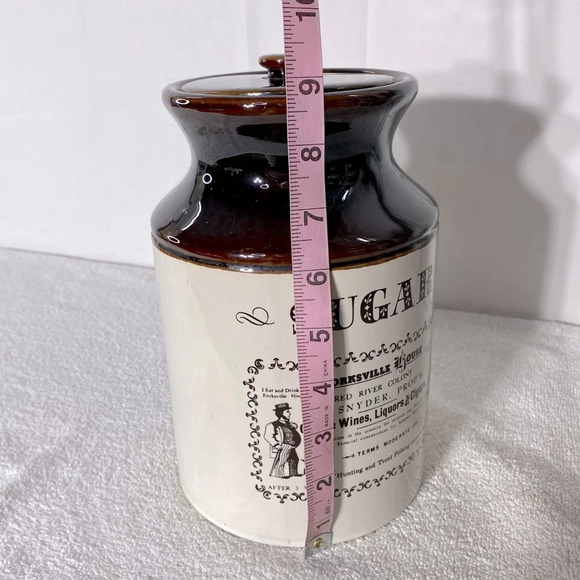 Vintage Ye Old Canadian Crockery Ceramic Abenakis Kitchen Crock Sugar Canister - Picture 14 of 15